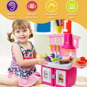 Mini Play Kitchen Toys for Girls 3-6 Years Pretend Food Cooking Kitchen Toys for Toddlers Kids