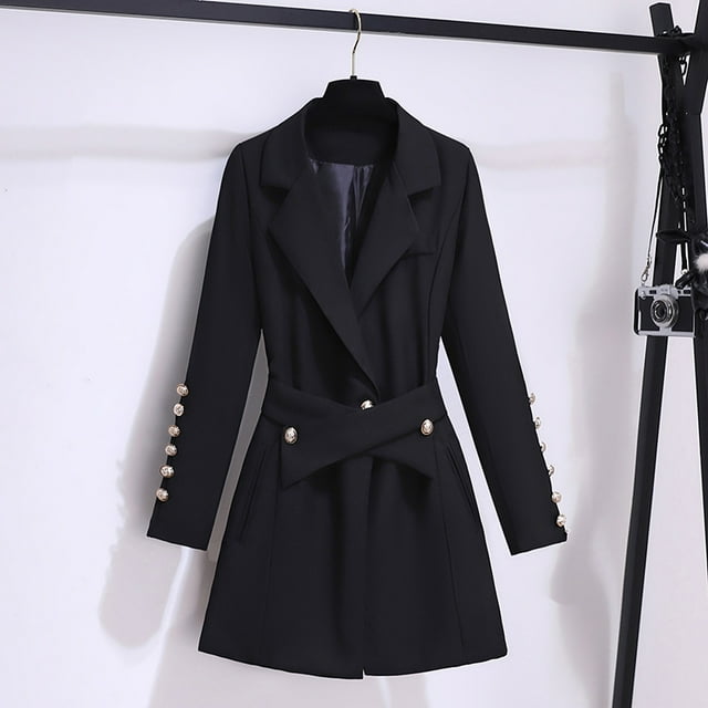 Vestido de traje de estilo diosa de temperamento de alto grado, color sólido, falda de diseño profesional de estilo británico