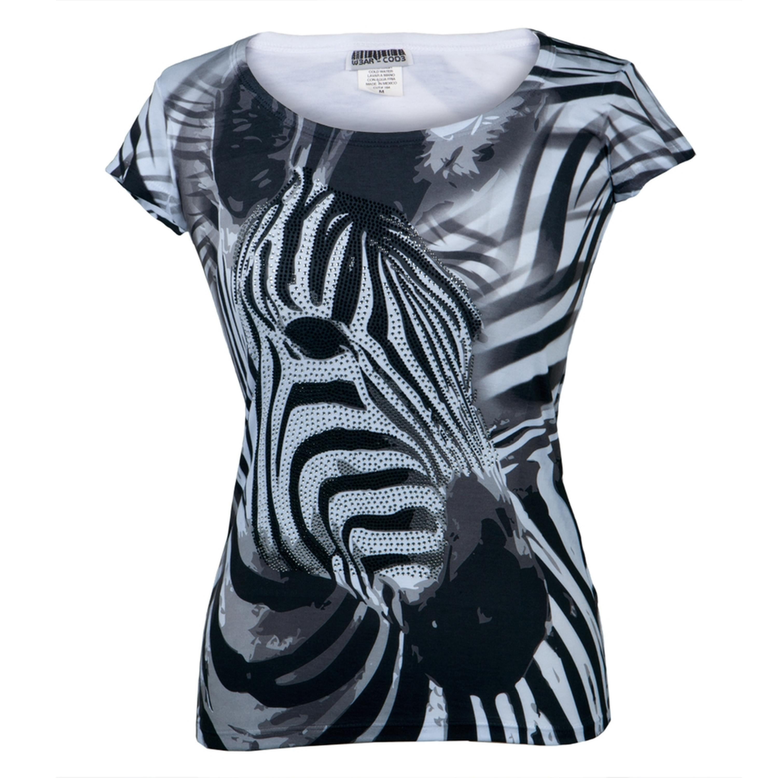 Wearcode - Zebra Sublimation Juniors T-Shirt - X-Large - Walmart.com ...