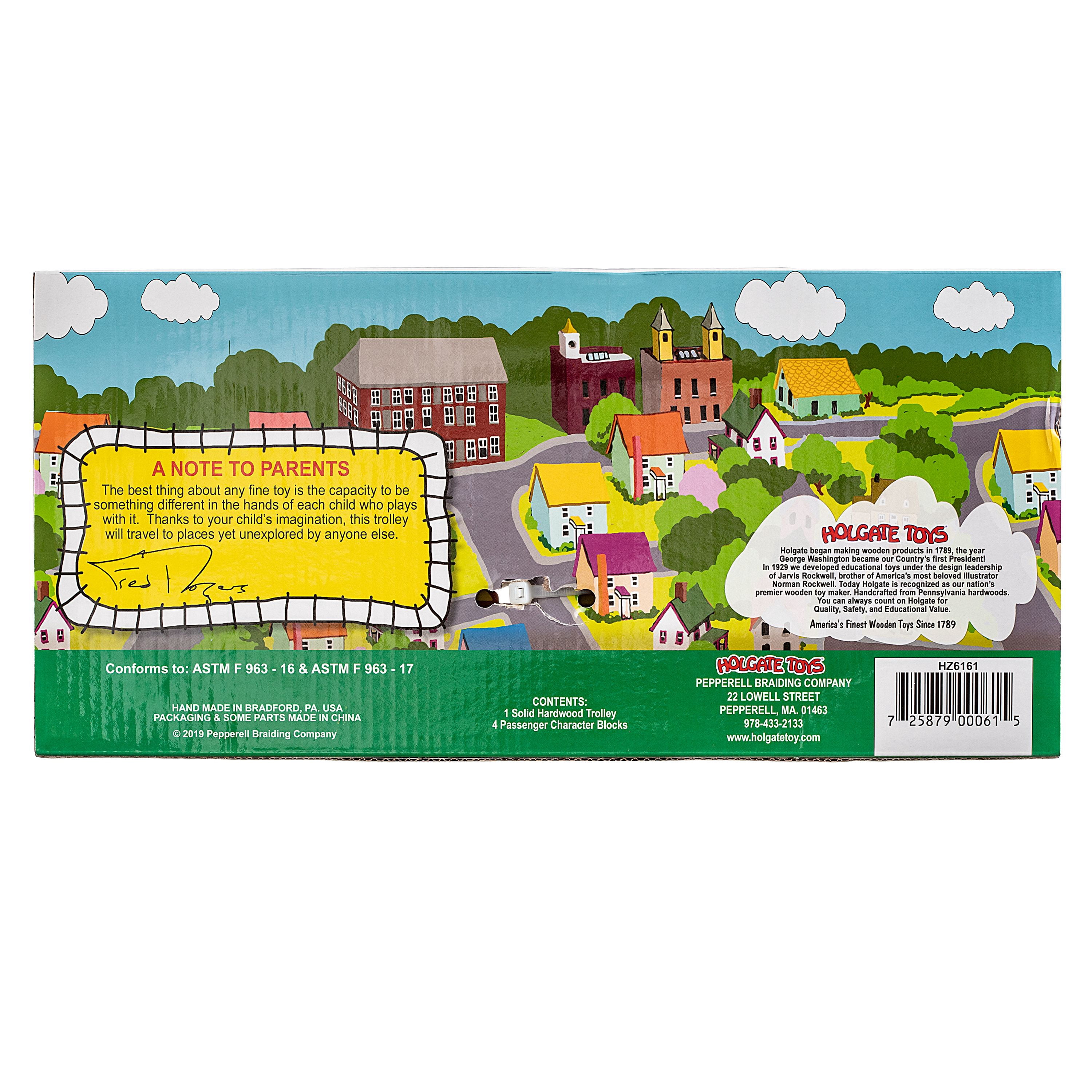 Holgate Toys Mister Rogers’ Neighborhood Red Trolley Set, 5 Pieces