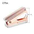 thumbnail image 3 of Uxcell Stapler Puller Acrylic Body Metal Jaw Office Home Staple Removers, Rose Gold 2 Pack, 3 of 6