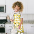 thumbnail image 4 of Yellow Lemon Fruit Slices White Pattern Kids Aprons for Girls and Boys,Adjustable Neck Strap Toddler Aprons for Kids Cooking Baking, 4 of 6