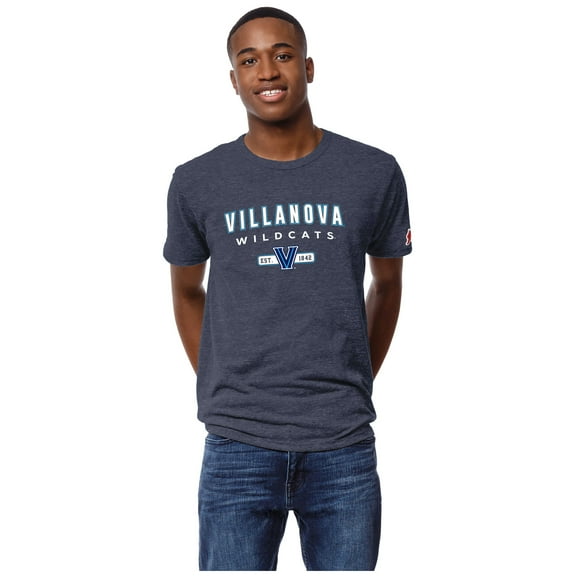 Men's League Collegiate Wear Heather Navy Villanova Wildcats Victory Falls Tri-Blend T-Shirt