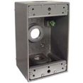 thumbnail image 1 of Weatherproof 5320-5 1-Gang 3 Outlet Box Aluminum Gray, 1 of 1