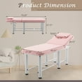 thumbnail image 4 of Thanaddo Heavy-Duty Adjustable Memory Foam PU Leather Massage Table w/ Removable Headrest, 73" x 27.5", Pink, 4 of 8