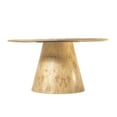 thumbnail image 3 of Ox Bay Gabriel 48" Round Burl Wood Dining Table – Natural Finish, Seats 4, Transitional Kitchen & Dining Room Table, 3 of 7