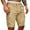 Khaki, variant on Men's Shorts Casual Classic Fit Drawstring Summer Shorts with Elastic Waist and Pockets