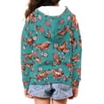 thumbnail image 6 of chaqlin Horse Hoodies for Boys 14-16 Trendy Y2K Zip up Hooded Blue Galaxy Long Sleeve Sweatshirt Jacket Soft Drop Shoulder Cardigan with Pockets, 6 of 7