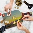 thumbnail image 4 of Canyon Cutting Board, Sunset in Famous Grand Canyon Antiquated Natural Wonders of World Heritage Photo, Tempered Glass Cutting and Serving Board, Wine Bottle Shape, Red Yellow, by Ambesonne, 4 of 5