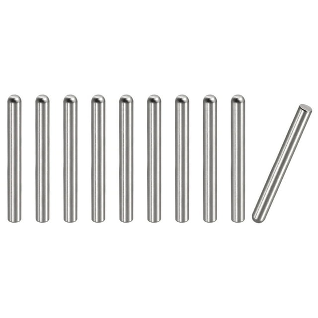 Unique Bargains Goujons 5x50 mm, Lot de 10 avec Tête Ronde et Extrémités Chanfreinées Plates, en Acier Inoxydable 304. Ces Goujons Anticorrosion Offrent une surface Lisse et une Conception durable pour Aligner et Assembler les Composants. Conviennent à l'Artisanat du Bois, à l'Installation de Meubles et au Positionnement Précis dans les Gabarits et les Luminaires.