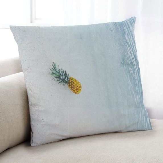 Ahgly Company Foods Pineapple Indoor Throw Pillow, 18 inch by 18 inch