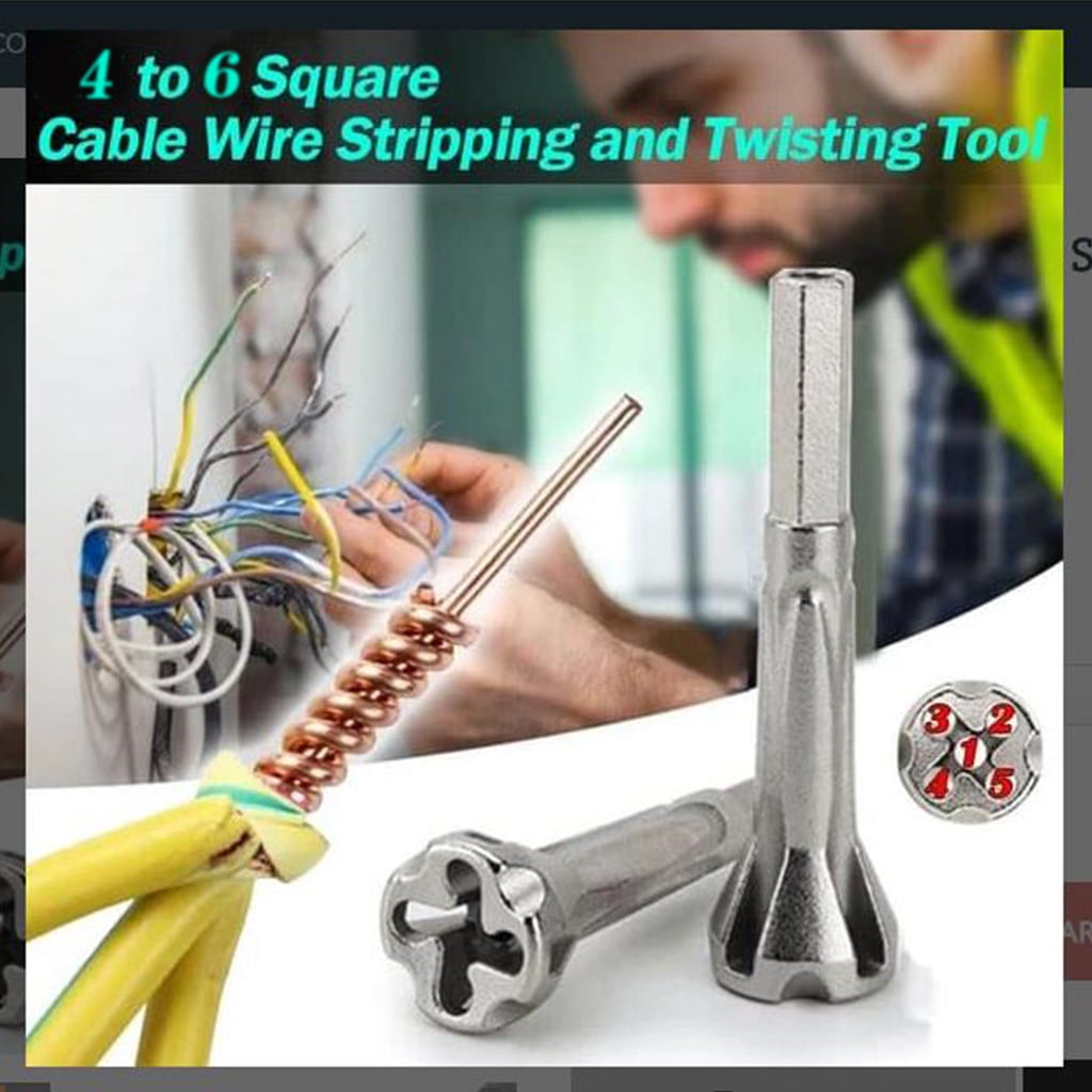 Universal Electrical Cable Quick Connector Drill Bit Wire Stripper Tool