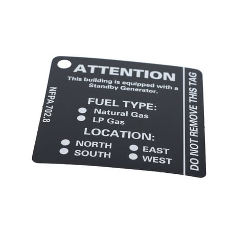 Briggs & Stratton OEM 195200GS Generator Decal  01815-0 - 12000 Watt BSPP Home Generator System 040243-1 - 10000 Watt BSPP Home Generator System 040243A-0 - 10000 Watt BSPP Home Generator System