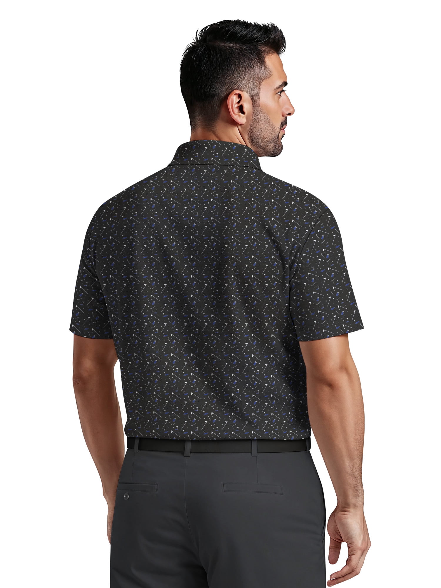 Ben Hogan Men's & Big Men's Performance Golf Themed Short Sleeve Polo Shirt, up to 5XL