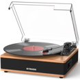 thumbnail image 1 of Tocadiscos RetroAudio Bluetooth de 3 velocidades en nogal, 1 of 7