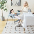 thumbnail image 3 of Infans 4-in-1 Convertible Baby High Chair Feeding w/ Removable Double Tray& Footrest, 3 of 7