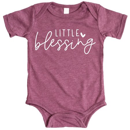 

Little Blessing Heart Newborn Baby Girls Outfit Vintage Burgundy Bodysuit 6 Months