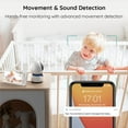 thumbnail image 6 of Boifun 5" Baby Monitor, 1080P WiFi Baby Camera with Audio Remote Pan-Tilt-Zoom and App Control, Night Vision, 2-Way Talk, Cry& Motion Detection, 6 of 10