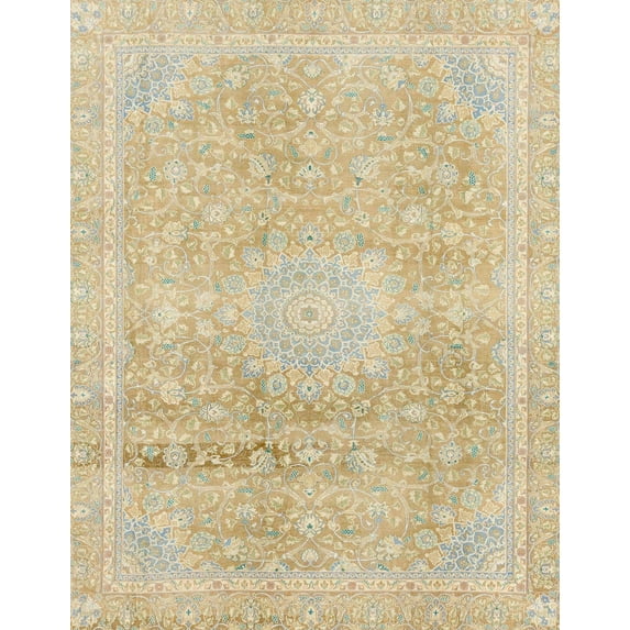 Ahgly Company Machine Washable Indoor Rectangle Abstract Metallic Gold Area Rugs, 2' x 4'