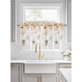 thumbnail image 2 of Orange Eucalyptus Coastal Half Window Curtain 36 Inches Long, Beach Starfish Conch Window Treatment Curtain Drapes, Small Tier Curtains for Bathroom Over Sink, 27.5"x36", 2 Panels, 2 of 7