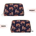 thumbnail image 3 of Rateoe Leopard Print for Travel Makeup Bag,Large Capacity Cosmetic Bags for Women,Waterproof Portable Pouch Open Flat Toiletry Bag Make up Organizer, 3 of 8