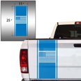 thumbnail image 2 of American USA Flag Racing Stripes Truck Tailgate Vinyl Decal Sticker Styling Straight Lines Sport Lines Compatible with Most Pickup Trucks Back Graphic Sporting (11" x 25", Sky Blue), 2 of 8