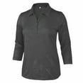 thumbnail image 1 of Monterey Club Women's Vintage Fairy Emboss 3/4 Sleeve Golf Polo Shirt #2458, 1 of 2