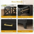 thumbnail image 4 of Superjoe Tall Nightstand Set of 1, Side Table with 2 Drawers and Open Shelf Top, Bedside Table with Solid Feet, Modern Night Stand End Table for Bedroom, Living Room, Home Office, Black, 4 of 9