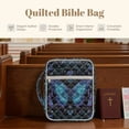 thumbnail image 6 of ZUXONGSY Butterfly Heart Print Bible Cover Case with Multiple Pockets Large Hanging Bible Organizer with Zipper & Strap Scripture Bag for ChuZU, Study, Work, 6 of 7