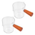 thumbnail image 1 of 2pcs Glass Milk Cups with Handle Coffee Glass Cup for Home Coffee Scale Measuring Cup, 1 of 3