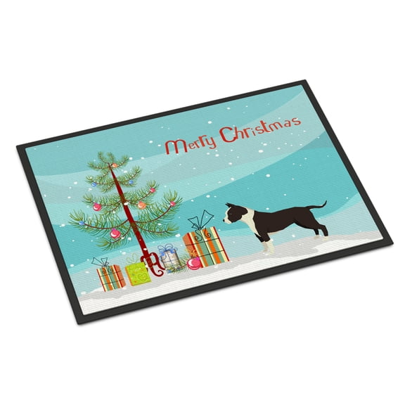 American Staffordshire Terrier Christmas Tree Door Mat