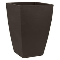 Exlonjet MSQT23ES Modern Square Garden Planter, 23-Inch, Espresso