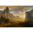 thumbnail image 2 of Bierstadt, Albert 18x13 White Modern Wood Framed Museum Art Print Titled - Looking Down Yosemite Valley, 2 of 4