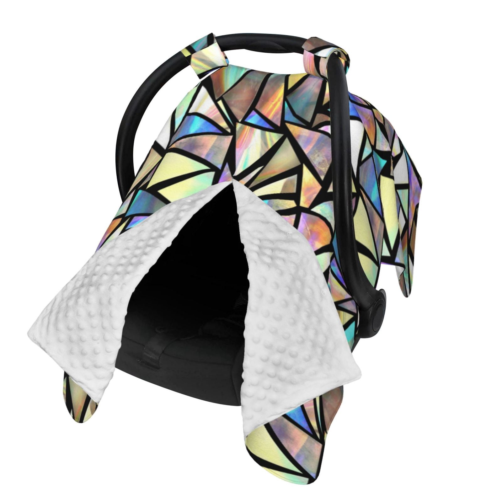 Naloa Colored Glass Baby Car Seat Cover, Breathable Baby Carrier Cover, Multiuse Baby Carrier Cover & Nursing Breastfeeding Cover