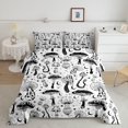 thumbnail image 1 of Luna Sol Estrellas juego de cama para Niños Niñas,Negro Blanco Plantas Botánicas Silvestres Todos, 1 of 7
