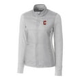 thumbnail image 2 of Women's Cutter & Buck  Gray Cleveland Guardians DryTec Stealth Hybrid Quilted Full-Zip Windbreaker Jacket, 2 of 3