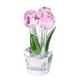 thumbnail image 1 of Figura de tulipán de cristal sintético coleccionable, adorno de flor de tulipán transparente, ramo de flores de cristal, regalo para cumpleaños, mujeres, novias y esposas., 1 of 8