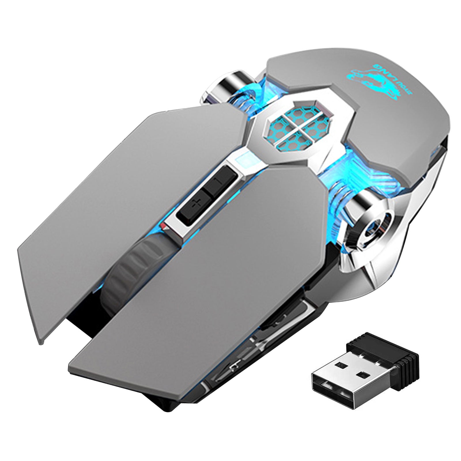 4 Adjustable DPI Power Saving Mode Wireless Mouse for Laptop//PC//Notebook Wireless Gaming Mouse Rechargeable Computer Gaming Mouse Unique Silent Click with 7 Breathing Led Light