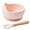 Pink, variant on Silicone Baby Bowls with Spoon, 2PCS Baby Feeding Set Suction Bowls for Kids Toddlers -BPA Free-Baby Dishes Utensils