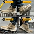 thumbnail image 6 of Steel Toe Boots for Men Work Safety Boots Indestructible Shoes Industrial Construction Boot Comfortable Puncture Resistant Lightweight Work Boots, 6 of 7