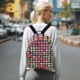 thumbnail image 7 of FORMRS Mini Backpack Purse for Women Quilted Travel Daypack Casual Shoulder Bag, Colorful Block Pattern, 7 of 7
