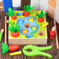 thumbnail image 2 of Juguetes Magnéticos De Madera Para Pesca De Zanahorias, Juguetes Para Atrapar Insectos, Rompecabezas De Educación Temprana, Divertido Juego De Granja, Juguete De Interacción Entre Padres E Hijos Speravity FN002343-00, 2 of 6