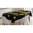 thumbnail image 1 of Thank You Tablecloth, Cursive Lettering with Sweet Hearts on Dark Background, Rectangular Table Cover for Dining Room Kitchen, 60" X 90",Pale Earth Yellow and Charcoal Grey, by Ambesonne, 1 of 3