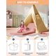thumbnail image 5 of Rosa moon para niños couch: 2-in-1 comfy para niños pequeños couch, fold out convertible to lounger, foam chair con soft sherpa - ideal para gift para girls y boys, 5 of 7