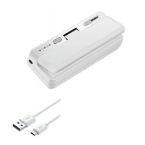 Mini Bag Sealer, USB Charger Potato Chip Bags Heat Sealer Capper, Reseals Snack Plastic Seal and Cutter White