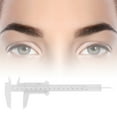 thumbnail image 2 of Unique Bargains 1 Pc Mini Eyebrow Measuring Ruler Double Scale Aliper Measuring Tool 8.27"x2.91" White, 2 of 6