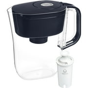 Brita Small 6 Cup Denali Water Filter Pitcher with 1 Standard Filter, Black
