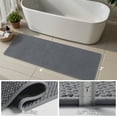 thumbnail image 4 of SIXHOME Bathroom Rugs Non Slip Bath Mat Chenille Soft Absorbent Quick Dry Bath Rugs for Bathroom Floor with Rubber Backing Machine Washable Bathmat Boho Bathroom Decor 24"x71" Dark Gray, 4 of 8