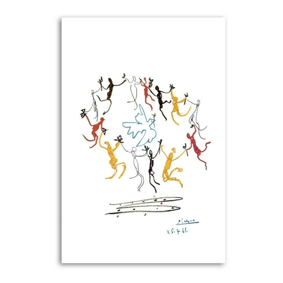 Picasso Dance of Youth Wall Art Picture Painting Poster Canvas Print Posters Artworks Bedroom Living Room Decor 16x24inch(40x60cm)