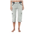 thumbnail image 2 of SIYUDAN Women Pants Business Casual Outfits For Women GreyAdult Baggy Pants Comfy Work Pants Women High Waist Wide Leg Pants Womens Capris For Summer, 2 of 6